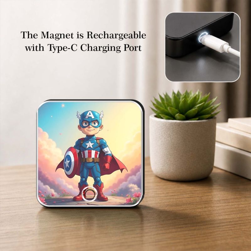 Musical Fridge Magnet Captain America Theme Fridge Magnet Superhero Fans Gift Birthday Return Gift for Kids & Marvel Fans